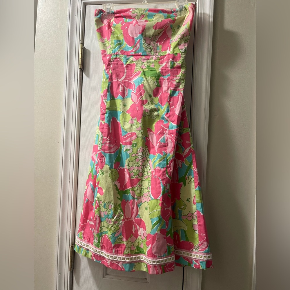 Lilly Pulitzer strapless dress, size 10